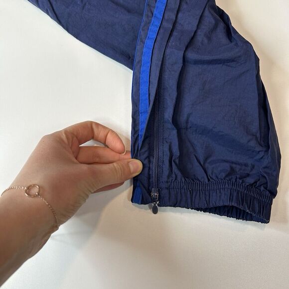 Vintage Adidas Pants Mens Medium Windbreaker Jogger Nylon Track Logo Zip Ankles - Picture 6 of 9